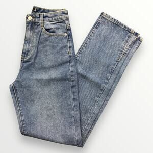 Boohoo Jeans High Waist Straight Leg Denim Women’s US 4 Blue